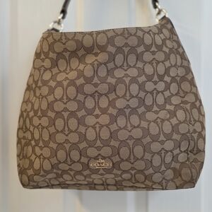 Coach Tan Signature Shoulder Bag